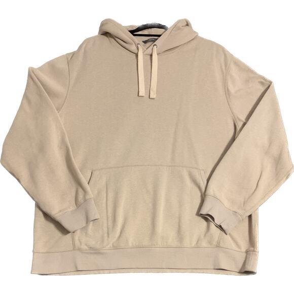 Members Mark Newport Mens Hooded Sweatshirt Size XXL Tan Beige Hoodie Gorpcore - Picture 1 of 9